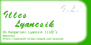 illes lyancsik business card